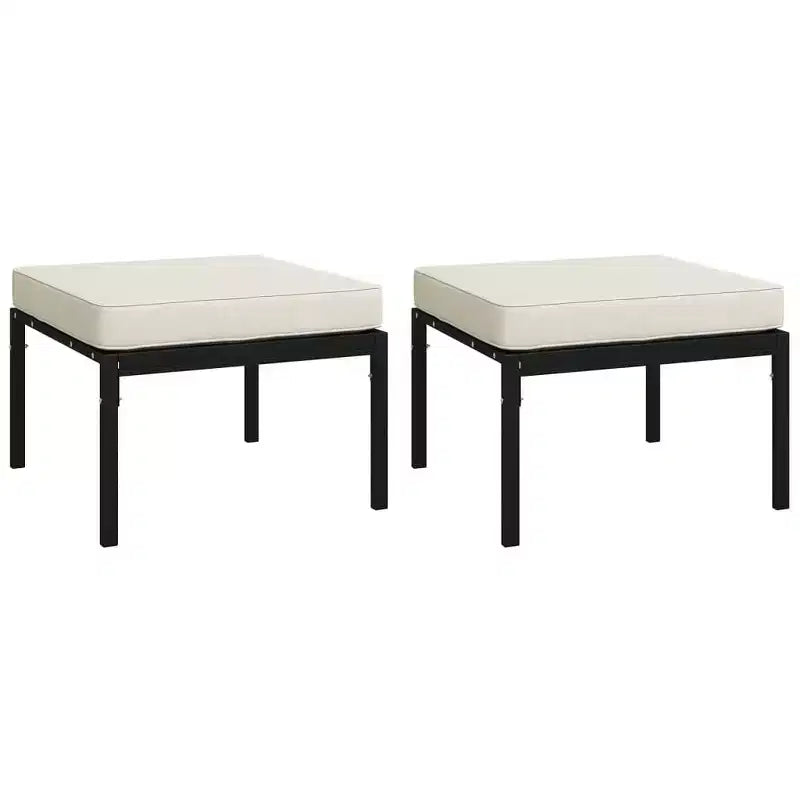vidaXL Patio Furniture Set Sectional Sofa Patio Lounge Set with Cushions Steel