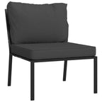 vidaXL Patio Furniture Set Sectional Sofa Patio Lounge Set with Cushions Steel