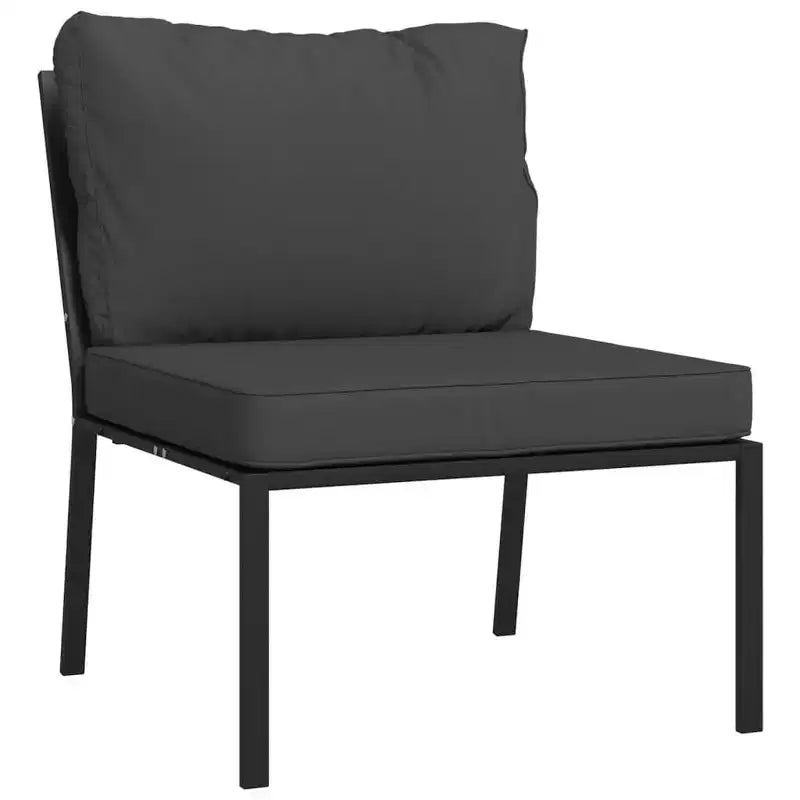 vidaXL Patio Furniture Set Sectional Sofa Patio Lounge Set with Cushions Steel