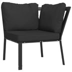 vidaXL Patio Furniture Set Sectional Sofa Patio Lounge Set with Cushions Steel