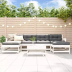 vidaXL Patio Lounge Set with Cushions Outdoor Furniture Set 7 Piece Solid Wood
