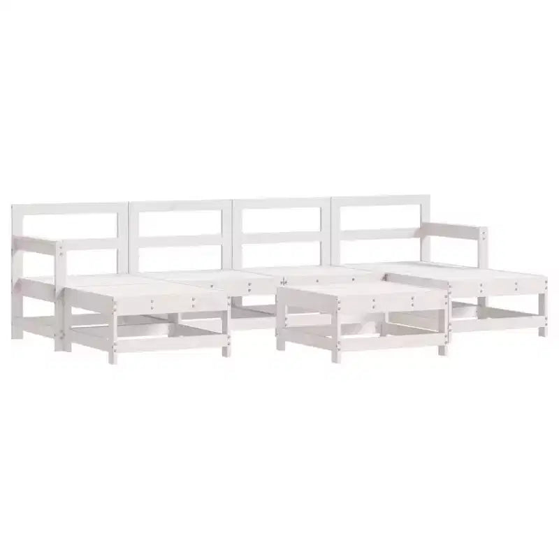 vidaXL Patio Lounge Set with Cushions Outdoor Furniture Set 7 Piece Solid Wood