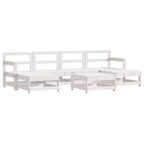 vidaXL Patio Lounge Set with Cushions Outdoor Furniture Set 7 Piece Solid Wood