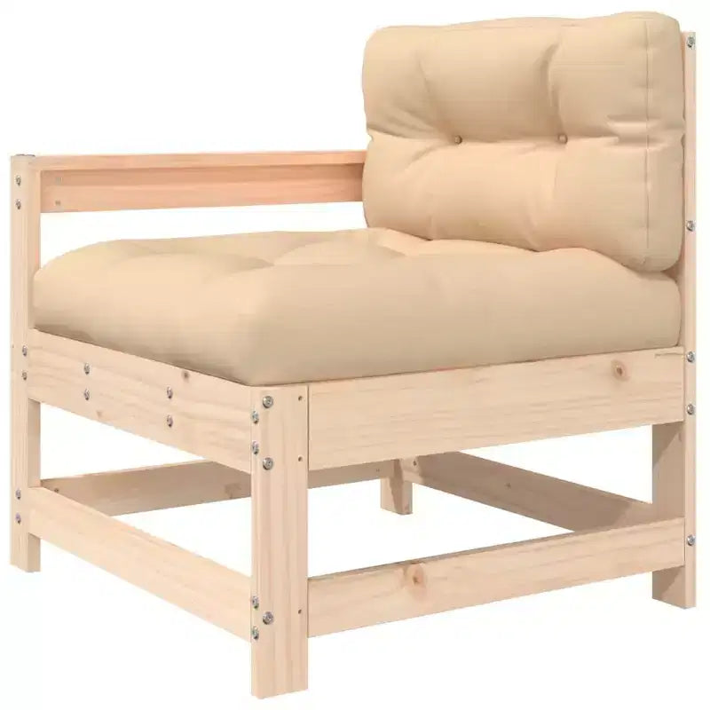 vidaXL Patio Lounge Set with Cushions Outdoor Furniture Set 7 Piece Solid Wood