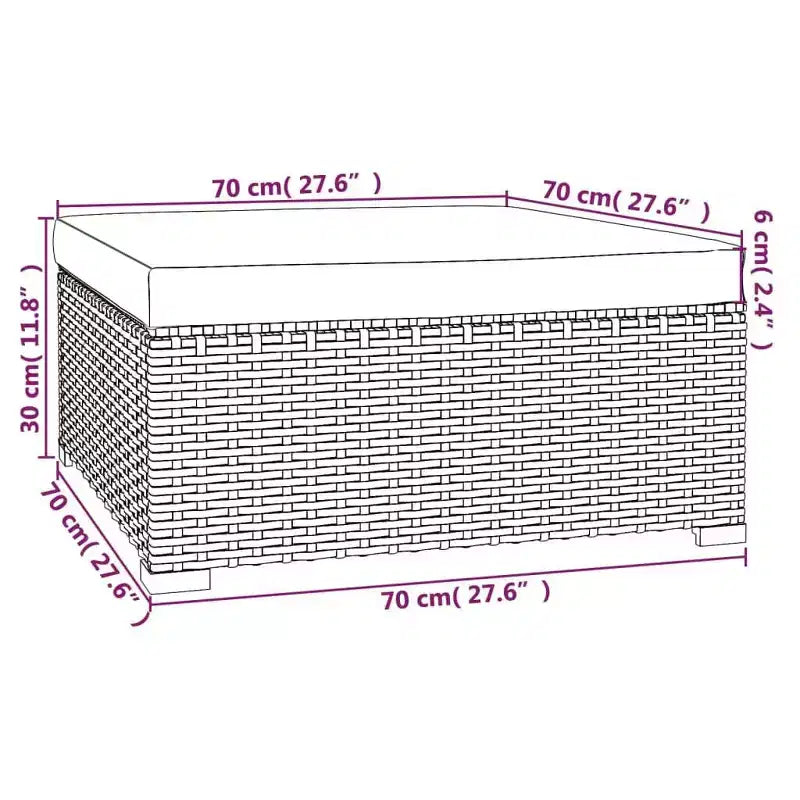 vidaXL Garden Lounge Set PE rattan Large Modular