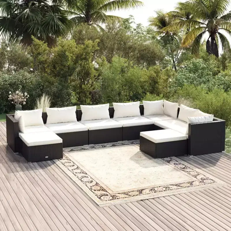 vidaXL Garden Lounge Set PE rattan Large Modular