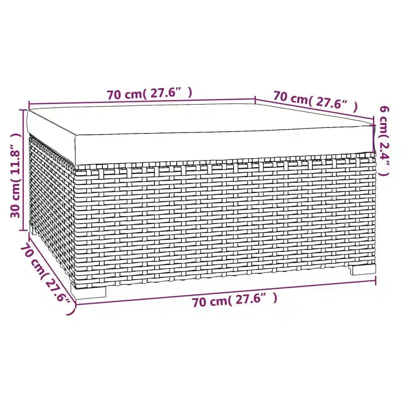 vidaXL Garden Lounge Set PE rattan Large Modular