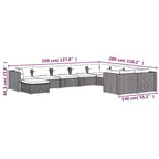 vidaXL Garden Lounge Set PE rattan Large Modular
