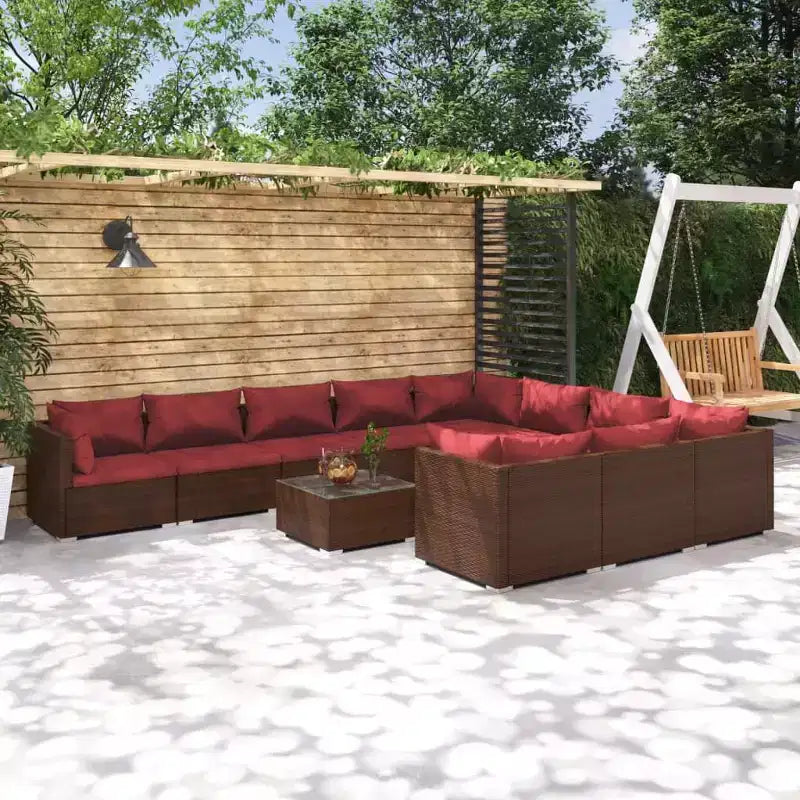 vidaXL Garden Lounge Set PE rattan Large Modular