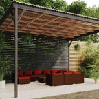 vidaXL Garden Lounge Set PE rattan Large Modular