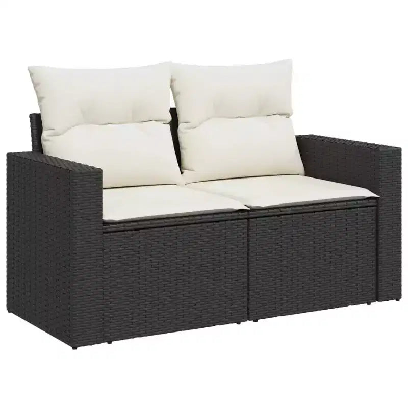 vidaXL 10 Piece Patio Sofa Set with Cushions Poly Rattan