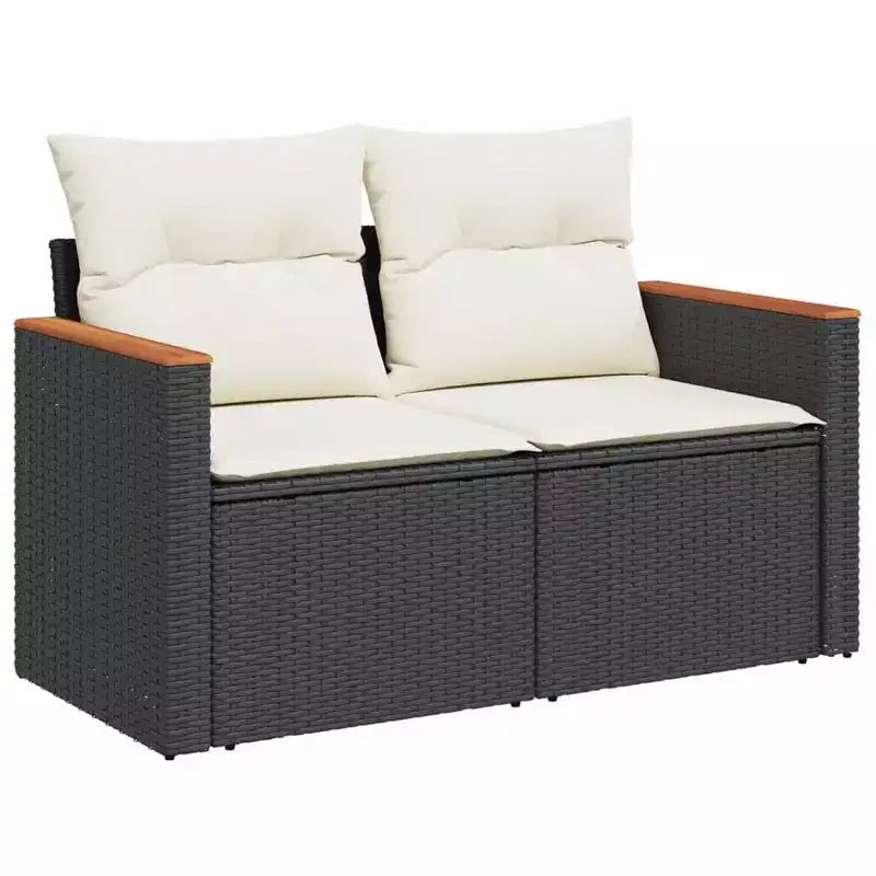 vidaXL 4 Piece Patio Sofa Set with Cushions Poly Rattan, Multiple Colors and Models