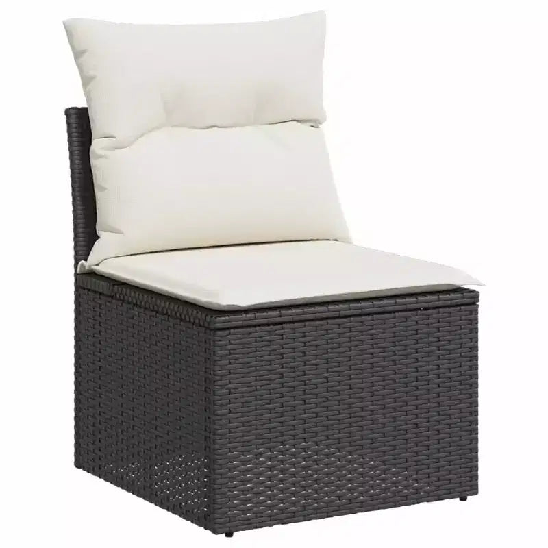 vidaXL 4 Piece Patio Sofa Set with Cushions Poly Rattan, Multiple Colors and Models