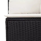 vidaXL 4 Piece Patio Sofa Set with Cushions Poly Rattan, Multiple Colors and Models