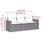 vidaXL 4 Piece Patio Sofa Set with Cushions Poly Rattan, Multiple Colors and Models