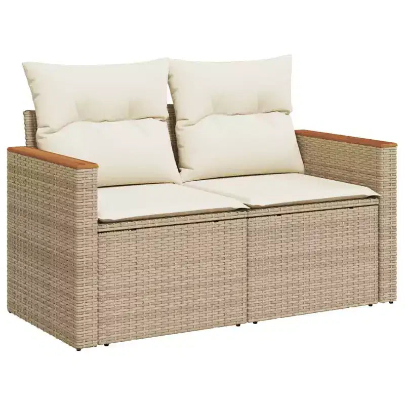 vidaXL 4 Piece Patio Sofa Set with Cushions Poly Rattan, Multiple Colors and Models