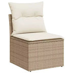 vidaXL 4 Piece Patio Sofa Set with Cushions Poly Rattan, Multiple Colors and Models