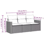 vidaXL 4 Piece Patio Sofa Set with Cushions Poly Rattan, Multiple Colors and Models