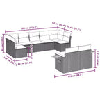vidaXL 10 Piece Patio Sofa Set with Cushions, Poly Rattan Outdoor Sectional, Multiple Colors/Models