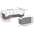 vidaXL 10 Piece Patio Sofa Set with Cushions, Poly Rattan Outdoor Sectional, Multiple Colors/Models