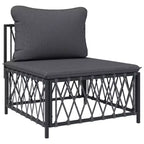 vidaXL 6 Piece Patio Lounge Set with Cushions White Steel