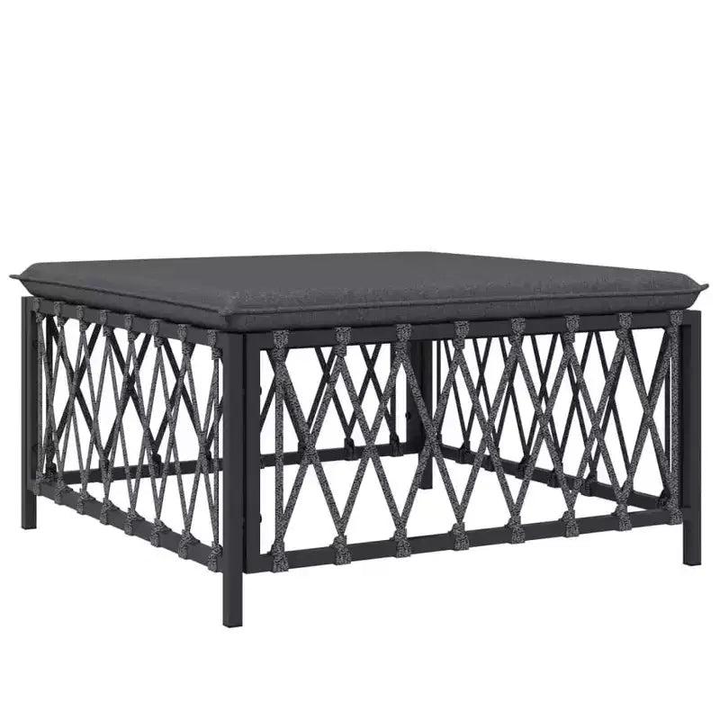 vidaXL 6 Piece Patio Lounge Set with Cushions White Steel