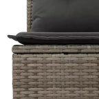 vidaXL Salon de jardin 11 pcs avec coussins résine tressée, Salon d'extérieur modulable, Table incluse