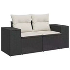 vidaXL 5 Piece Patio Sofa Set with Cushions Brown Poly Rattan
