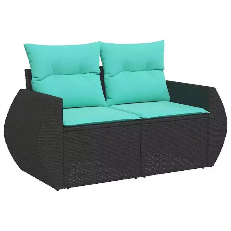 vidaXL 5 Piece Garden Sofa Set with Cushions Poly Rattan