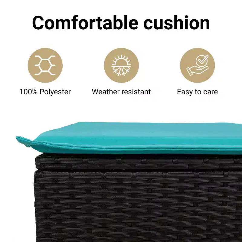 vidaXL 7 Piece Garden Sofa Set with Cushions Poly Rattan