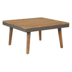 vidaXL Salon de jardin 4 pièces avec coussins en bois d'acacia massif marron