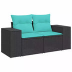 vidaXL 11 Piece Garden Sofa Set with Cushions Poly Rattan