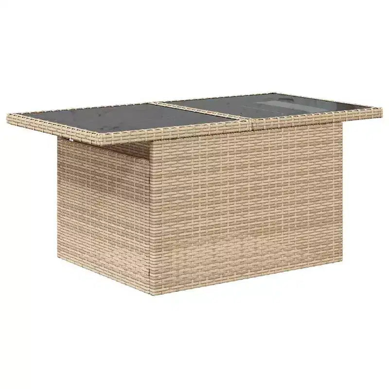 vidaXL 8 Piece Patio Sofa Set with Cushions, Poly Rattan Outdoor Sectional, Modular Design, Adjustable Table