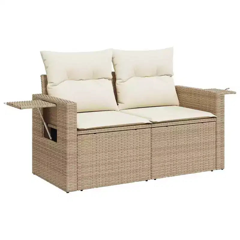 vidaXL 7 Piece Patio Sofa Set with Cushions Poly Rattan, Modular Outdoor Sectional - Multiple Colors/Models