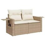 vidaXL 7 Piece Patio Sofa Set with Cushions Poly Rattan, Modular Outdoor Sectional - Multiple Colors/Models