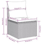 vidaXL 8 Piece Patio Sofa Set with Cushions Poly Rattan