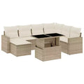 vidaXL 8 Piece Patio Sofa Set with Cushions Poly Rattan