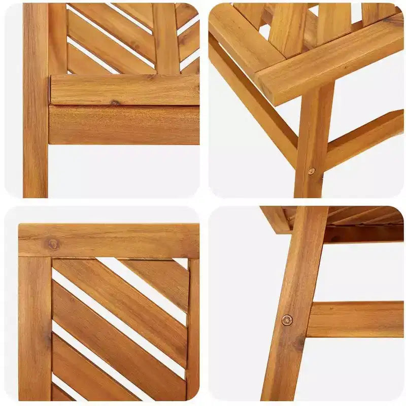 vidaXL Garden Lounge Set 2 pcs Brown Solid Acacia wood