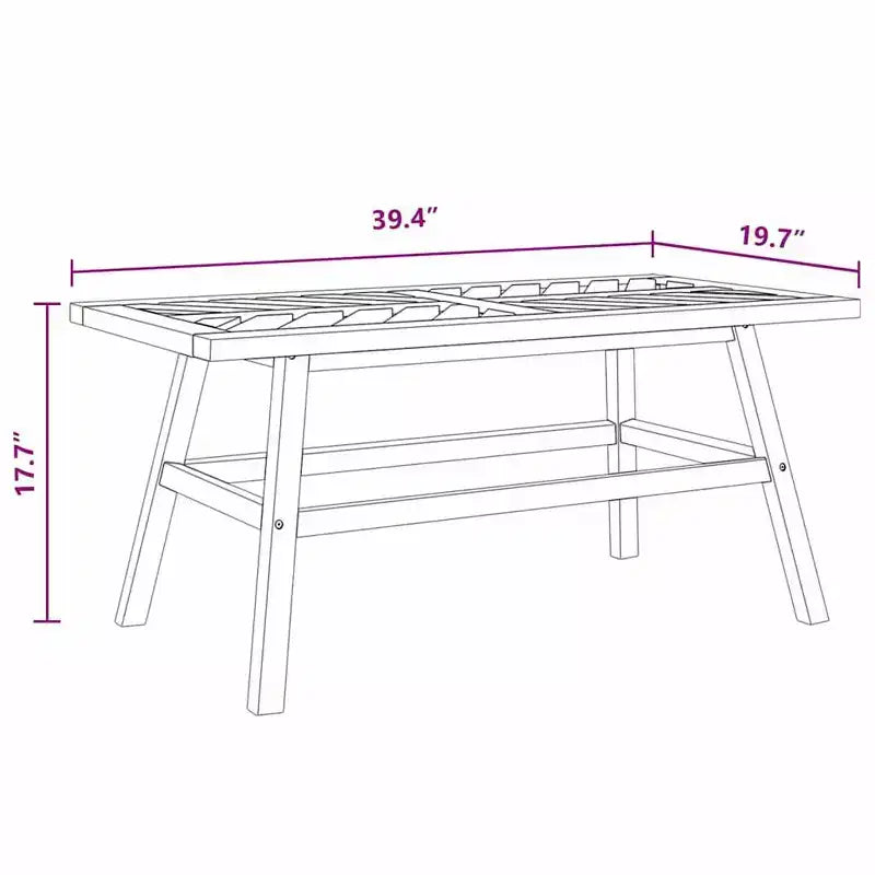 vidaXL Garden Lounge Set 2 pcs Brown Solid Acacia wood