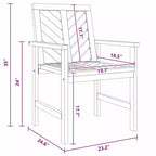 vidaXL Garden Lounge Set 2 pcs Brown Solid Acacia wood