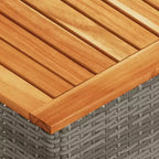 vidaXL Ensemble canapé de jardin 2 places avec coussins en rotin synthétique et acacia