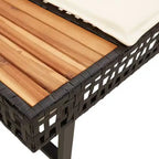 vidaXL Ensemble canapé de jardin 2 places avec coussins en rotin synthétique et acacia