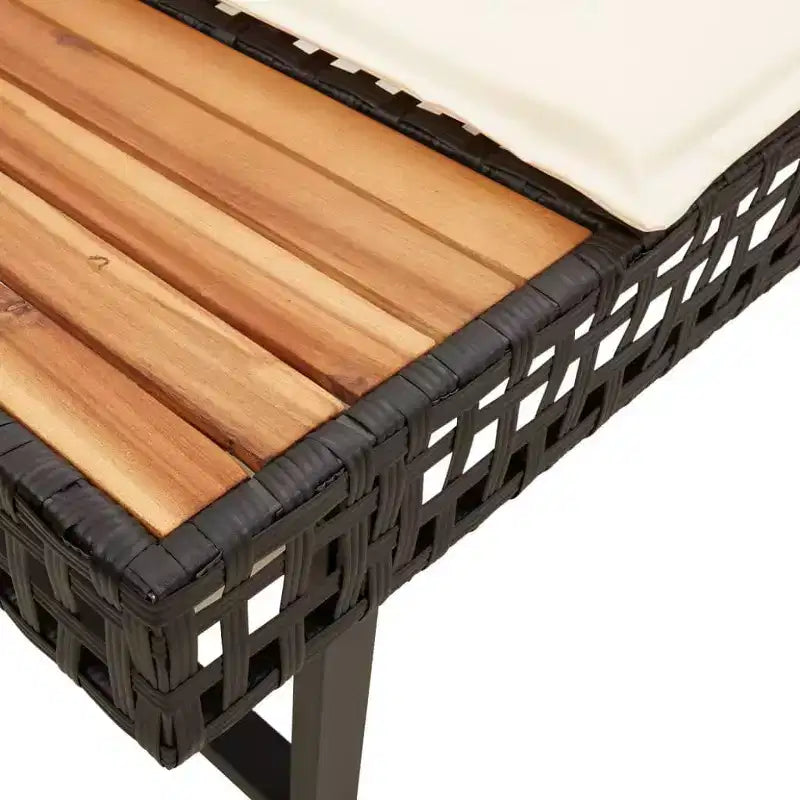 vidaXL Ensemble canapé de jardin 2 places avec coussins en rotin synthétique et acacia