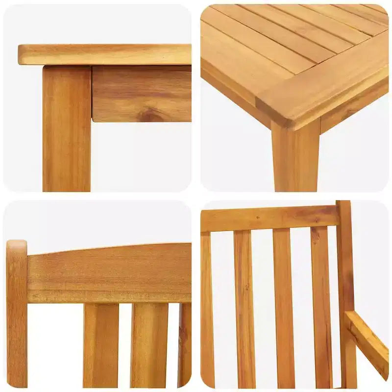 vidaXL Garden Dining Set 3 pcs Brown solid acacia wood