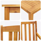 vidaXL Garden Dining Set 3 pcs Brown solid acacia wood
