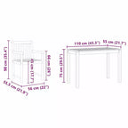 vidaXL Garden Dining Set 3 pcs Brown solid acacia wood