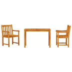 vidaXL Garden Dining Set 3 pcs Brown solid acacia wood