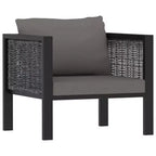 vidaXL Ensemble de salon de jardin Canapé d'angle d'extérieur en résine tressée anthracite