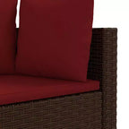 vidaXL Salon de jardin avec coussins 10 pièces en résine tressée