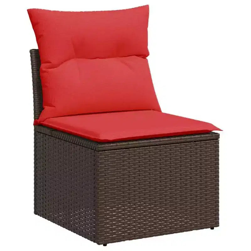 vidaXL Salon de jardin 6 pièces avec coussins résine tressée